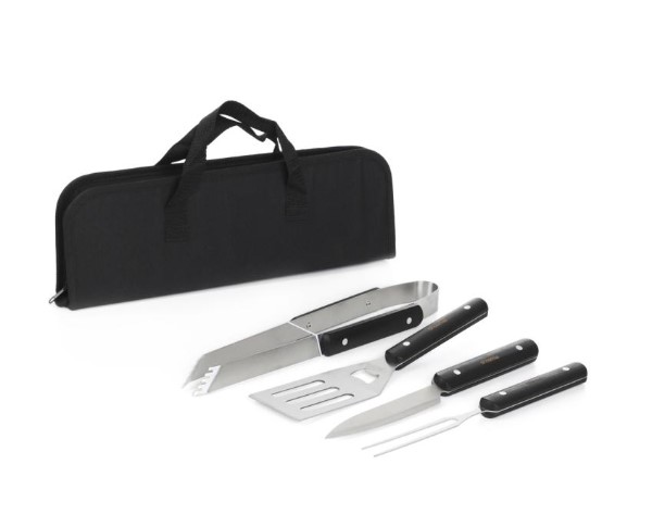 Homla Σετ Barbeque Μεταλλικό-Ξύλινο Σε Θήκη Μαύρη 37x13εκ. Easy Grill Homla 240853 (Υλικό: Ξύλο, Χρώμα: Μαύρο) - Homla - 240853